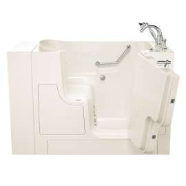 30-in. x 52-in. Outward Opening Door Walk-In Whirlpool Massage Bathtub with Right Door/Drain and Tub Faucet