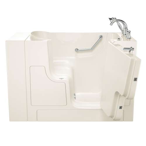 30-in. x 52-in. Outward Opening Door Walk-In Soaking Bathtub with Right Door/Drain and Tub Faucet in Linen