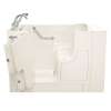 30-in. x 52-in. Outward Opening Door Walk-In Soaking Bathtub with Left Door/Drain and Tub Faucet in Linen