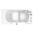 30-in. x 52-in. Outward Opening Door Walk-In Air Spa and Whirlpool Massage Bathtub with Right Door/Drain and Tub Faucet in White