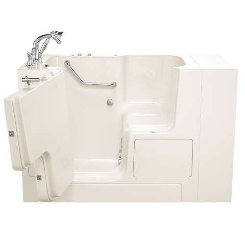 3252OD.709.WL-PC-M Gelcoat Wit 32-in. x 52-in. Outward Opening Door Walk-In Whirlpool Massage Bathtub with Left Door/Drain and Tub Faucet