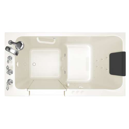 Acrylic Wit 32-In X 60-In Walk-In Air Spa And Whirlpool Massage Bathtub With Left Hand Drain