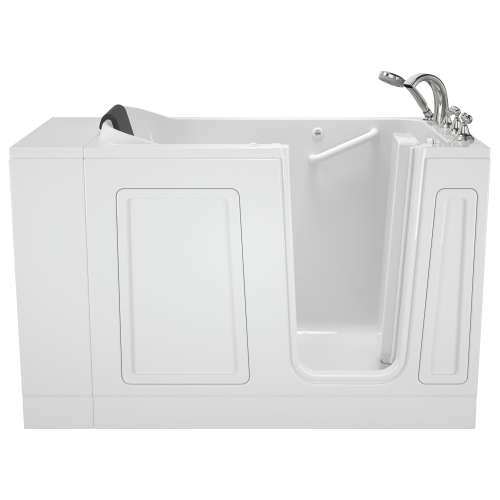 30-in. x 51-in. Walk-In Whirlpool Massage Bathtub with Right-Hand Drain and Tub Faucet in White