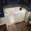 30-in. x 51-in. Walk-In Soaking Bathtub with Left-Hand Drain and Tub Faucet in Linen