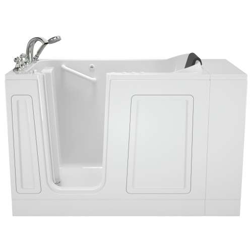 30-in. x 51-in. Walk-In Air Spa and Whirlpool Massage Bathtub with Left-Hand Drain and Tub Faucet in White