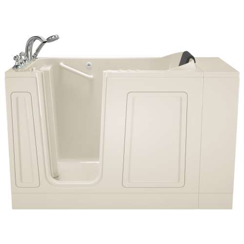 30-in. x 51-in. Walk-In Air Spa and Whirlpool Massage Bathtub with Left-Hand Drain and Tub Faucet in Linen