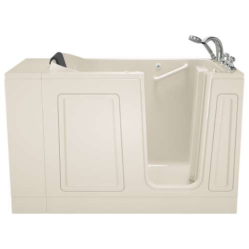 30-in. x 51-in. Walk-In Air Spa Bathtub with Right-Hand Drain and Tub Faucet in Linen