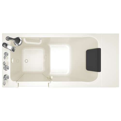 2848.119.SLL 28-in. x 48-in. Walk-In Soaking Bathtub with Left-Hand Drain and Tub Faucet in Linen