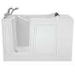 28-in. x 48-in. Walk-In Air Spa and Whirlpool Massage Bathtub with Left-Hand Drain and Tub Faucet in White