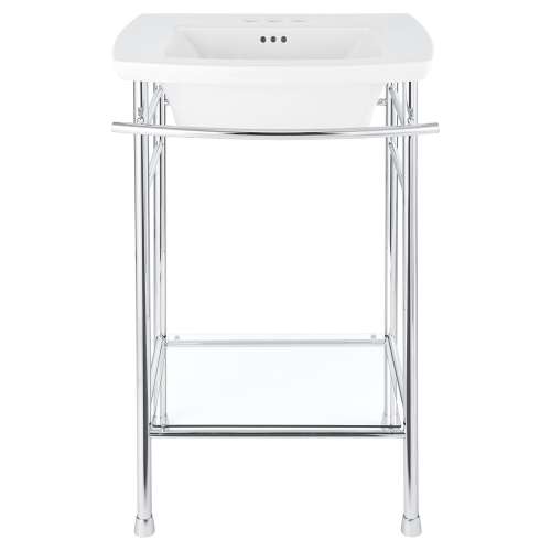 Edgemere 21.5-in. Metal Console Table Legs in Polished Chrome