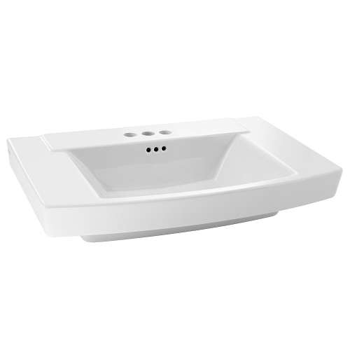 Townsend Pedestal Bathroom Sink and Overflow in White