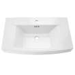Townsend Pedestal Bathroom Sink and Overflow in White
