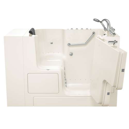 3252OD.109.CR-PC-M Gelcoat Wit 32-in. x 52-in. Outward Opening Door Walk-In Air Spa and Whirlpool Massage Bathtub with Right Door/Drain and Tub Faucet