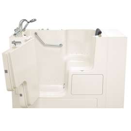 32-in. x 52-in. Outward Opening Door Walk-In Air Spa Bathtub with Left Door/Drain and Tub Faucet
