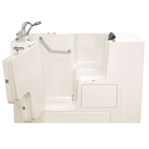 3252OD.109.ALL-PC 32-in. x 52-in. Outward Opening Door Walk-In Air Spa Bathtub with Left Door/Drain and Tub Faucet in Linen