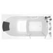 3060.109.WRW 30-in. x 60-in. Walk-In Whirlpool Massage Bathtub with Right-Hand Drain and Tub Faucet in White
