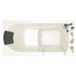 3060.109.WRL 30-in. x 60-in. Walk-In Whirlpool Massage Bathtub with Right-Hand Drain and Tub Faucet in Linen