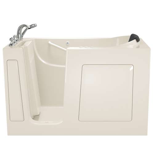 3060.109.CLL 30-in. x 60-in. Walk-In Air Spa and Whirlpool Massage Bathtub with Left-Hand Drain and Tub Faucet in Linen