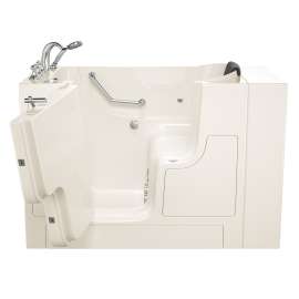 30-in. x 52-in. Outward Opening Door Walk-In Whirlpool Massage Bathtub with Left Door/Drain and Tub Faucet