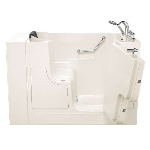 3052OD.109.SRL-PC 30-in. x 52-in. Outward Opening Door Walk-In Soaking Bathtub with Right Door/Drain and Tub Faucet in Linen
