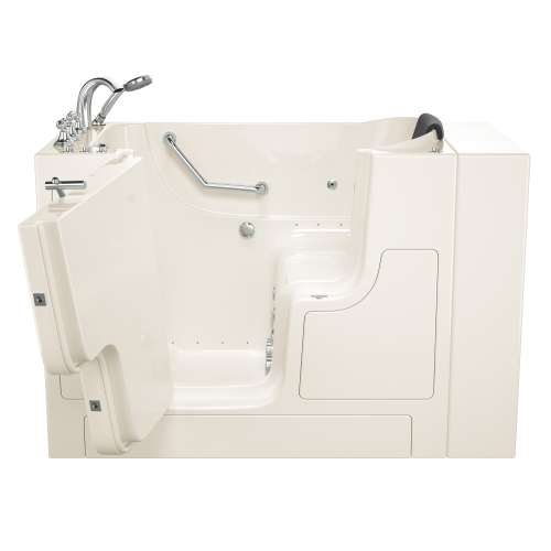 3052OD.109.CLL-PC 30-in. x 52-in. Outward Opening Door Walk-In Air Spa and Whirlpool Massage Bathtub with Left Door/Drain and Tub Faucet in Linen