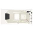3052.109.SR-M Gelcoat Wit 30-in. x 52-in. Walk-In Soaking Bathtub with Right-Hand Drain and Tub Faucet