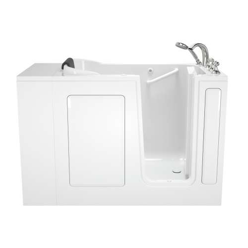 28-in. x 48-in. Walk-in Whirlpool Bathtub with Right-Hand Drain and Tub Faucet in White