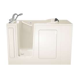 Gelcoat Wit 28-In X 48-In Walk-In Whirpool Bathtub With Left Hand Drain