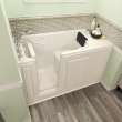 28-in. x 48-in. Walk-in Whirlpool Bathtub with Left-Hand Drain and Tub Faucet in Linen