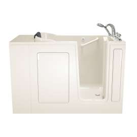 Gelcoat Wit 28-In X 48-In Walk-In Soaking Bathtub With Right Hand Drain