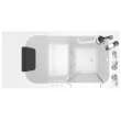 28-in. x 48-in. Walk-in Air Spa and Whirlpool Bathtub with Right-Hand Drain and Tub Faucet in White