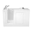 28-in. x 48-in. Walk-in Air Spa and Whirlpool Bathtub with Left-Hand Drain and Tub Faucet in White