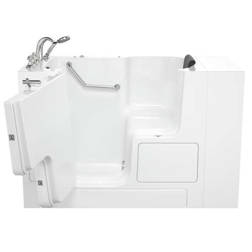 3252OD.109.SLW-PC 32-in. x 52-in. Outward Opening Door Walk-In Soaking Bathtub with Left Door/Drain and Tub Faucet in White