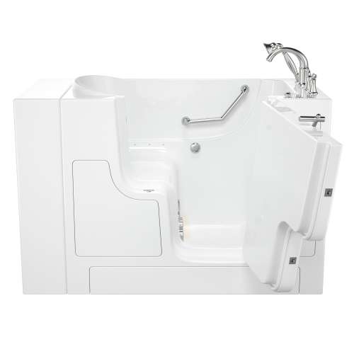 30-in. x 52-in. Outward Opening Door Walk-In Air Massage and Jet Massage Bathtub with Tub Faucet in White