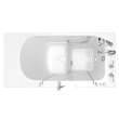 30-in. x 52-in. Outward Opening Door Walk-In Air Massage Bathtub with Tub Faucet in White