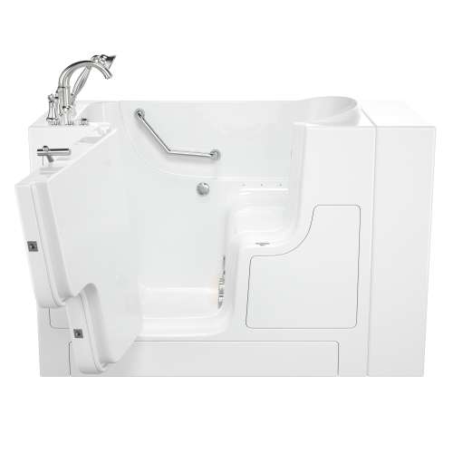 SS9OD5230LD-WH-PC 30-in. x 52-in. Outward Opening Door Walk-In Air Massage and Jet Massage Bathtub with Tub Faucet in White