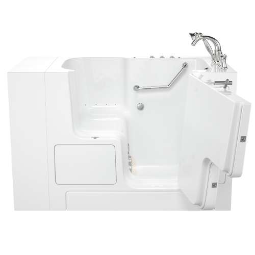 32-in. x 52-in. Outward Opening Door Walk-In Air Massage and Jet Massage Bathtub with Tub Faucet in White