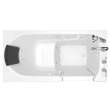 30-in. x 60-in. Walk-In Air Spa and Whirlpool Massage Bathtub with Right-Hand Drain and Tub Faucet in White