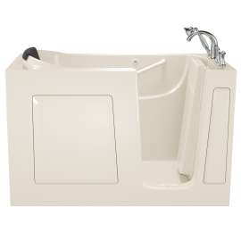 3060.609.WR-M Gelcoat Wit 30-in. x 60-in. Walk-In Whirlpool Massage Bathtub with Right-Hand Drain and Tub Faucet