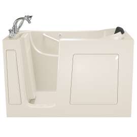 3060.609.WL-M Gelcoat Wit 30-in. x 60-in. Walk-In Whirlpool Massage Bathtub with Left-Hand Drain and Tub Faucet