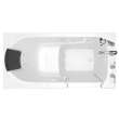 30-in. x 60-in. Walk-In Whirlpool Massage Bathtub with Right-Hand Drain and Tub Faucet in White