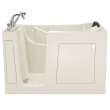 30-in. x 60-in. Walk-In Soaking Bathtub with Left-Hand Drain and Tub Faucet in Linen