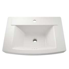 Townsend Single Bowl Vanity Top Lavatory Sink in White
