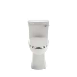 Right Height Elongated One-Piece Toilet with Seat with Right-Hand Trip Lever, in White
