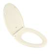 Elongated Closed-Front Toilet Seat with Slow Close and Everclean in Linen