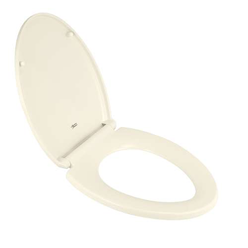 Elongated Closed-Front Toilet Seat with Slow Close and Everclean in Linen