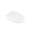 Elongated Closed-Front Toilet Seat with Slow Close and Everclean in White