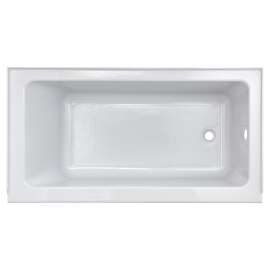 Studio Acrylic 60-In X 30-In Alcove Bathtub With Left Hand Drain