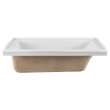60-in. x 30-in. Fold Over Edge Bathtub with Left Hand Drain in Arctic