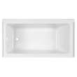 60-in. x 30-in. Fold Over Edge Bathtub with Left Hand Drain in Arctic